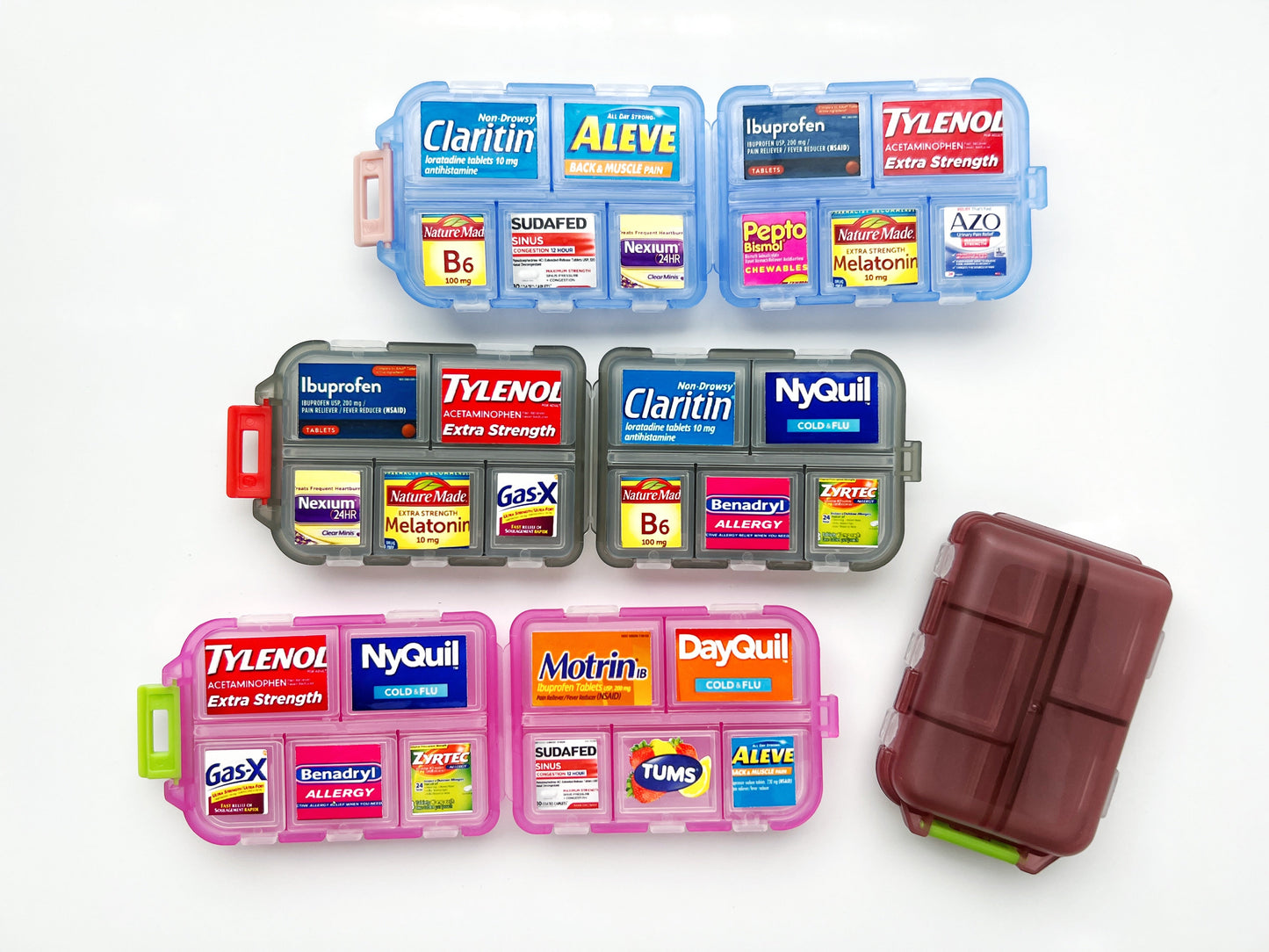 10-Slot Custom Labeled Pillbox