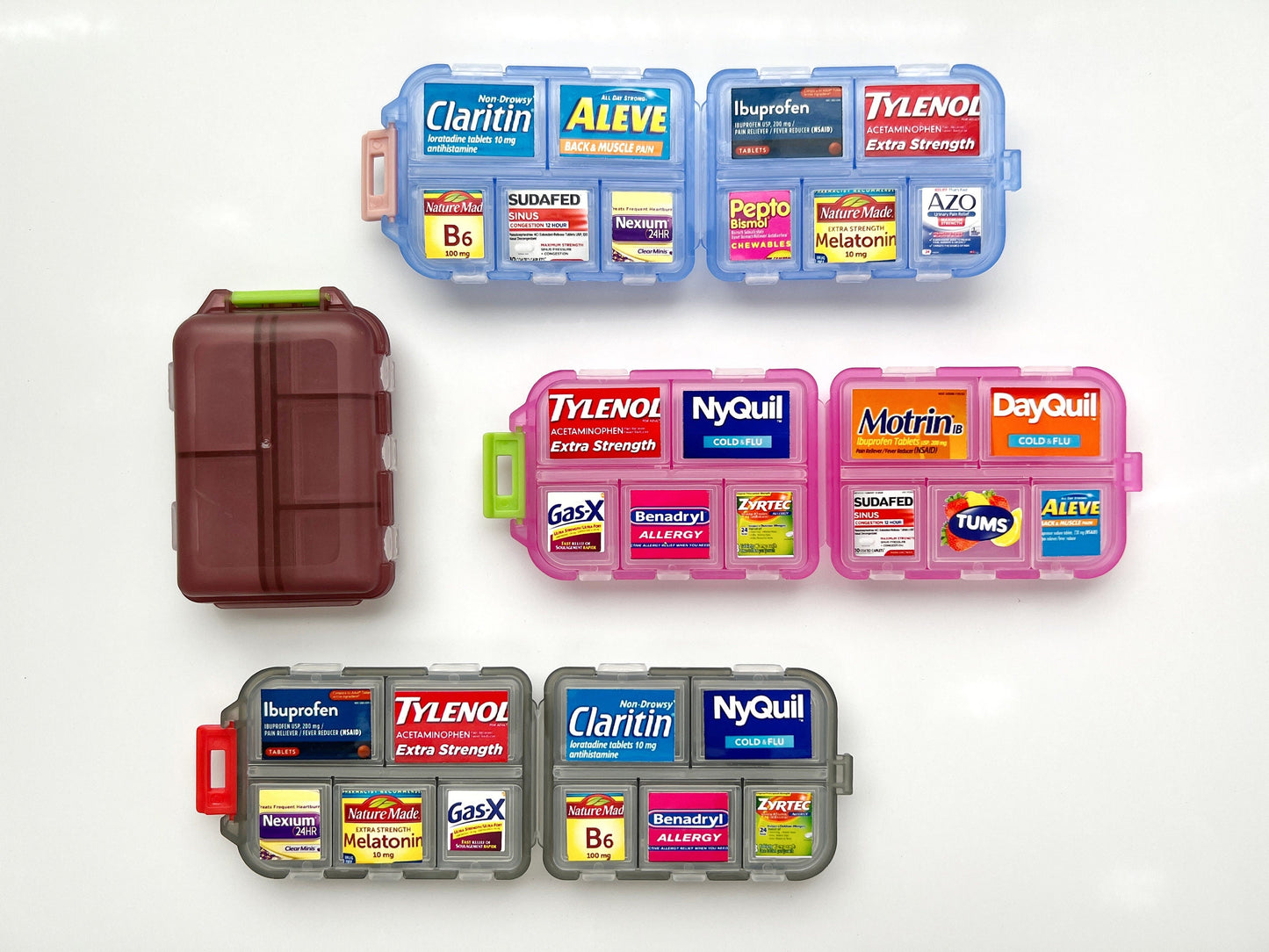 10-Slot Custom Labeled Pillbox