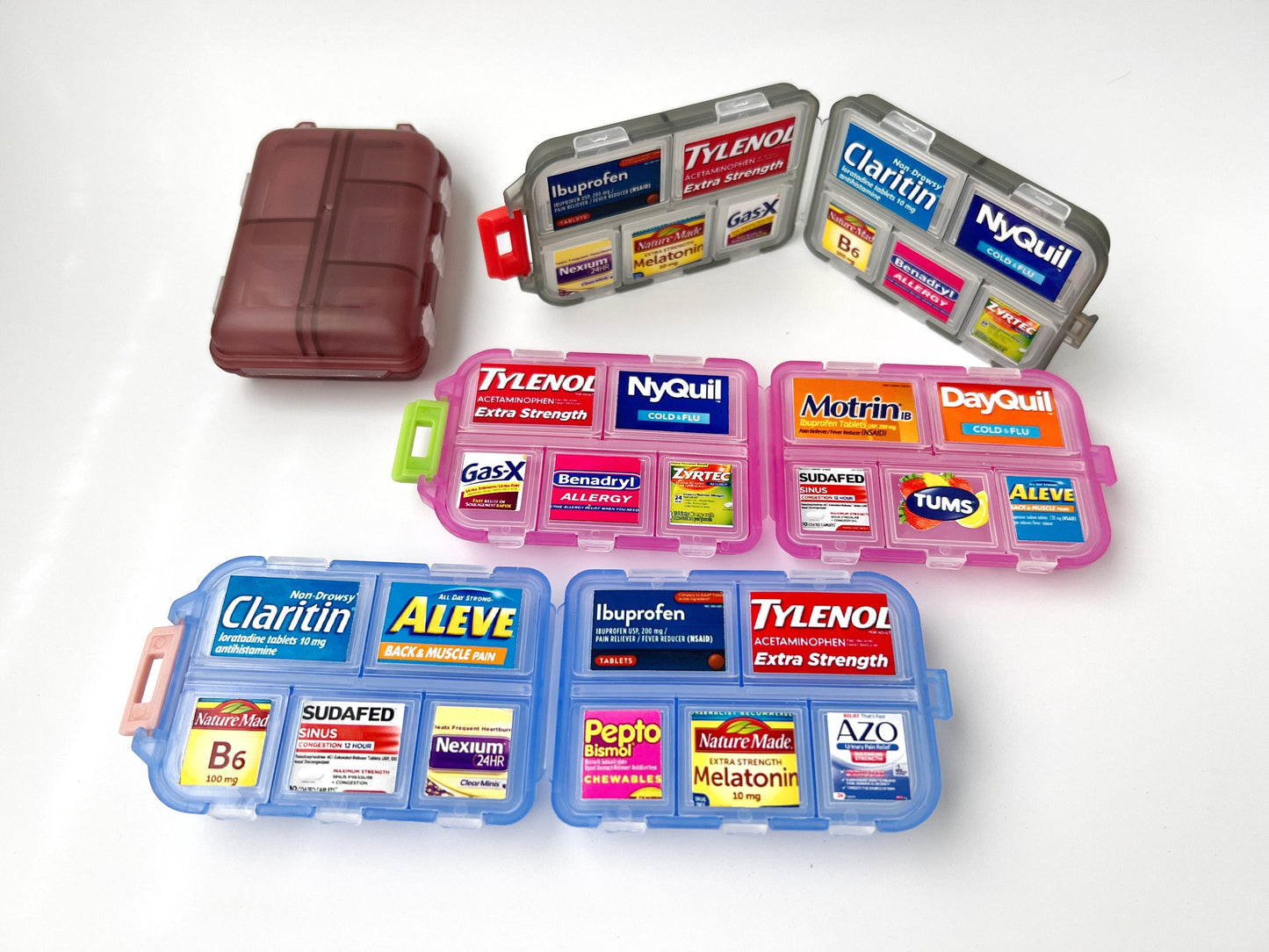 10-Slot Custom Labeled Pillbox